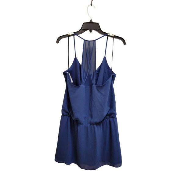 NWOT Haute Hippie Blue Chiffon Caitlyn Mini Dress, Size Large - Picture 5 of 7